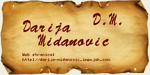 Darija Midanović vizit kartica